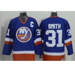 nhl jerseys new york islanders #31 billy smith blue[patch c]