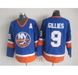 nhl jerseys new york islanders #9 gillies blue[patch A]