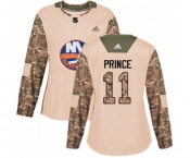 Women Adidas New York Islanders #11 Shane Prince Authentic Camo Veterans Day Practice NHL Jersey