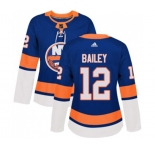 Women Adidas New York Islanders #12 Josh Bailey Premier Royal Blue Home NHL Jersey