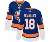 Women Adidas New York Islanders #18 Anthony Beauvillier Premier Royal Blue Home NHL Jersey