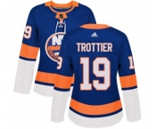 Women Adidas New York Islanders #19 Bryan Trottier Authentic Royal Blue Home NHL Jersey