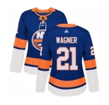 Women Adidas New York Islanders #21 Chris Wagner Premier Royal Blue Home NHL Jersey