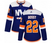 Women Adidas New York Islanders #22 Mike Bossy Authentic Blue Alternate NHL Jersey