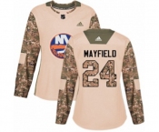 Women Adidas New York Islanders #24 Scott Mayfield Authentic Camo Veterans Day Practice NHL Jersey