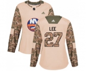 Women Adidas New York Islanders #27 Anders Lee Authentic Camo Veterans Day Practice NHL Jersey