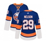 Women Adidas New York Islanders #29 Brock Nelson Authentic Royal Blue Home NHL Jersey