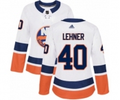 Women Adidas New York Islanders #40 Robin Lehner Authentic White Away NHL Jersey