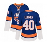 Women Adidas New York Islanders #40 Robin Lehner Premier Royal Blue Home NHL Jersey
