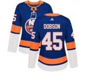 Women Adidas New York Islanders #45 Noah Dobson Authentic Royal Blue Home NHL Jersey