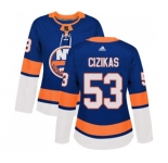 Women Adidas New York Islanders #53 Casey Cizikas Premier Royal Blue Home NHL Jersey