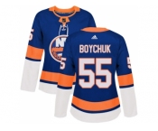 Women Adidas New York Islanders #55 Johnny Boychuk Royal Blue Home Authentic Stitched NHL Jersey