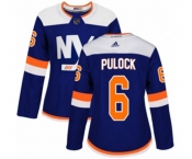 Women Adidas New York Islanders #6 Ryan Pulock Authentic Blue Alternate NHL Jersey