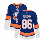Women Adidas New York Islanders #86 Nikolay Kulemin Authentic Royal Blue Home NHL Jersey