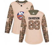 Women Adidas New York Islanders #88 Brandon Davidson Authentic Camo Veterans Day Practice NHL Jersey
