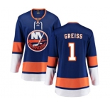 Women New York Islanders #1 Thomas Greiss Fanatics Branded Royal Blue Home Breakaway NHL Jersey