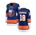 Women New York Islanders #18 Anthony Beauvillier Fanatics Branded Royal Blue Home Breakaway NHL Jersey