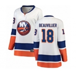 Women New York Islanders #18 Anthony Beauvillier Fanatics Branded White Away Breakaway NHL Jersey