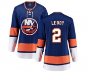 Women New York Islanders #2 Nick Leddy Fanatics Branded Royal Blue Home Breakaway NHL Jersey