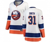 Women New York Islanders #31 Billy Smith Fanatics Branded White Away Breakaway NHL Jersey