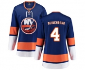 Women New York Islanders #4 Dennis Seidenberg Fanatics Branded Royal Blue Home Breakaway NHL Jersey