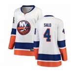 Women New York Islanders #4 Robin Salo Fanatics Branded White Away Breakaway NHL Jersey