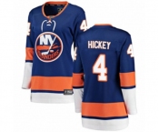 Women New York Islanders #4 Thomas Hickey Fanatics Branded Royal Blue Home Breakaway NHL Jersey