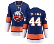 Women New York Islanders #44 Calvin de Haan Fanatics Branded Royal Blue Home Breakaway NHL Jersey