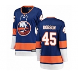 Women New York Islanders #45 Noah Dobson Fanatics Branded Royal Blue Home Breakaway NHL Jersey