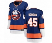 Women New York Islanders #45 Noah Dobson Fanatics Branded Royal Blue Home Breakaway NHL Jersey