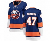 Women New York Islanders #47 Leo Komarov Fanatics Branded Royal Blue Home Breakaway NHL Jersey