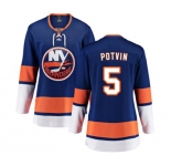 Women New York Islanders #5 Denis Potvin Fanatics Branded Royal Blue Home Breakaway NHL Jersey