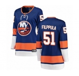 Women New York Islanders #51 Valtteri Filppula Fanatics Branded Royal Blue Home Breakaway NHL Jersey