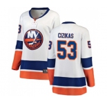 Women New York Islanders #53 Casey Cizikas Fanatics Branded White Away Breakaway NHL Jersey