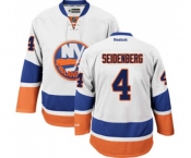 Women Reebok New York Islanders #4 Dennis Seidenberg Authentic White Away NHL Jersey
