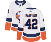 Women's New York Islanders #42 Scott Mayfield Reebok White Away Authentic NHL Jersey
