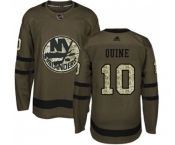 Youth Adidas New York Islanders #10 Alan Quine Authentic Green Salute to Service NHL Jersey