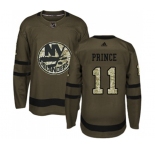 Youth Adidas New York Islanders #11 Shane Prince Premier Green Salute to Service NHL Jersey
