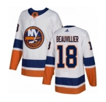 Youth Adidas New York Islanders #18 Anthony Beauvillier Authentic White Away NHL Jersey