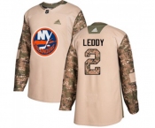 Youth Adidas New York Islanders #2 Nick Leddy Authentic Camo Veterans Day Practice NHL Jersey