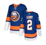 Youth Adidas New York Islanders #2 Nick Leddy Authentic Royal Blue Home NHL Jersey