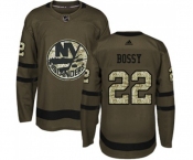 Youth Adidas New York Islanders #22 Mike Bossy Authentic Green Salute to Service NHL Jersey