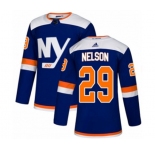 Youth Adidas New York Islanders #29 Brock Nelson Authentic Blue Alternate NHL Jersey