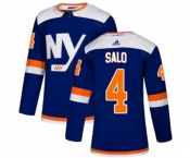 Youth Adidas New York Islanders #4 Robin Salo Authentic Blue Alternate NHL Jersey