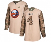 Youth Adidas New York Islanders #4 Robin Salo Authentic Camo Veterans Day Practice NHL Jersey