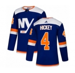 Youth Adidas New York Islanders #4 Thomas Hickey Premier Blue Alternate NHL Jersey