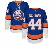 Youth Adidas New York Islanders #44 Calvin de Haan Premier Royal Blue Home NHL Jersey