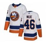 Youth Adidas New York Islanders #46 Bode Wilde Authentic White Away NHL Jersey