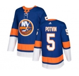 Youth Adidas New York Islanders #5 Denis Potvin Authentic Royal Blue Home NHL Jersey
