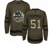 Youth Adidas New York Islanders #51 Valtteri Filppula Authentic Green Salute to Service NHL Jersey